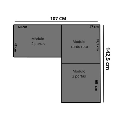 Guarda-Roupa Solteiro Modulado Paris 5 Portas com Espelho Branco - Maxel