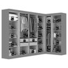 Guarda-Roupa Casal Modulado Paris 11 Portas 4 Gavetas com Espelho Cinamomo/Off White - Maxel