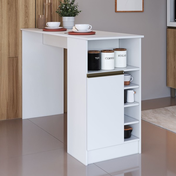 Bancada de Cozinha Dinamarca 1 Porta 140 Cm 6123.36 Branco - Indekes