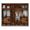 Guarda-Roupa Casal Authentic 2 Portas 6 Gavetas 100% Mdf com Vidro Flex Nogueira/Nude - Demóbile