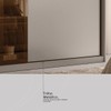 Guarda-Roupa Casal Authentic 2 Portas 6 Gavetas 100% Mdf com Vidro Flex Nogueira/Nude - Demóbile