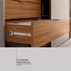 Guarda-Roupa Casal Authentic 2 Portas 6 Gavetas 100% Mdf com Vidro Flex Nogueira/Nude - Demóbile