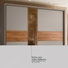 Guarda-Roupa Casal Authentic 2 Portas 6 Gavetas 100% Mdf com Vidro Flex Nogueira/Nude - Demóbile