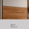 Guarda-Roupa Casal Authentic 2 Portas 6 Gavetas 100% Mdf com Vidro Flex Nogueira/Nude - Demóbile