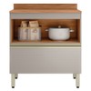 Balcão de Cozinha 80,2 Cm Proença 1 Porta 1 Gaveta 100% Mdf Nogueira/Nude - Demóbile
