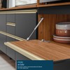Paneleiro Proença 70 Cm 3 Portas 1 Gaveta 100% Mdf com Vidro Nogueira/Carbono - Demóbile