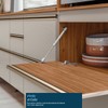 Paneleiro Proença 70 Cm 3 Portas 1 Gaveta 100% Mdf com Vidro Nogueira/Nude - Demóbile