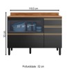 Balcão de Cozinha Proença 1 Porta 4 Gavetas 100% Mdf Nogueira/Carbono - Demóbile