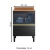 Balcão de Cozinha 60,1 Cm Proença 1 Porta 1 Gaveta 100% Mdf Nogueira/Carbono - Demóbile