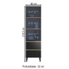 Cristaleira Proença 1 Porta 2 Gavetas 100% Mdf com Vidro Nogueira/Carbono - Demóbile