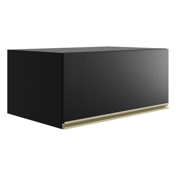 Armário Aéreo Cozinha 80 Cm Proença 1 Porta 100% Mdf Nogueira/Carbono - Demóbile