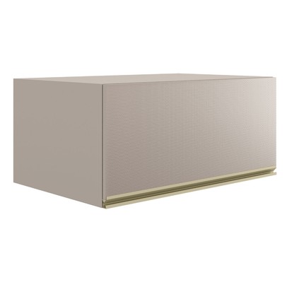 Armário Aéreo Cozinha 80 Cm Proença 1 Porta 100% Mdf Nogueira/Nude - Demóbile