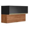 Armário Aéreo Cozinha 120 Cm Proença 2 Portas 100% Mdf Nogueira/Carbono - Demóbile