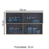 Armário Aéreo Cozinha 120 Cm Proença 2 Portas 100% Mdf Nogueira/Nude - Demóbile