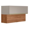 Armário Aéreo Cozinha 120 Cm Proença 2 Portas 100% Mdf Nogueira/Nude - Demóbile