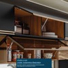 Armário Aéreo Cozinha 120 Cm Proença 2 Portas 100% Mdf com Vidro Nogueira/Carbono - Demóbile