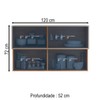 Armário Aéreo Cozinha 120 Cm Proença 2 Portas 100% Mdf com Vidro Nogueira/Nude - Demóbile