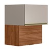 Armário Aéreo Cozinha 60 Cm Proença 2 Portas 100% Mdf Nogueira/Nude - Demóbile