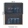 Armário Aéreo Cozinha 60 Cm Proença 2 Portas 100% Mdf com Vidro Nogueira/Carbono - Demóbile