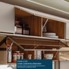 Armário Aéreo Cozinha 60 Cm Proença 2 Portas 100% Mdf com Vidro Nogueira/Nude - Demóbile