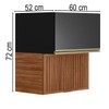 Armário Aéreo Cozinha 60 Cm Proença 2 Portas Ripado 100% Mdf Nogueira/Carbono - Demóbile