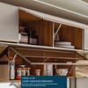 Armário Aéreo Cozinha 60 Cm Proença 2 Portas Ripado 100% Mdf Nogueira/Nude - Demóbile