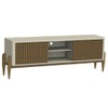 Rack para TV Até 55 Polegadas Sereno 2 Portas 1 Prateleira Off White/Cedro - Olivar Móveis