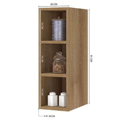 Nicho Aéreo Cozinha Dinamarca 6123.29 Castani - Indékes