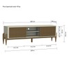 Rack para TV Até 65 Polegadas Sereno 2 Portas 1 Prateleira Off White/Cedro - Olivar Móveis