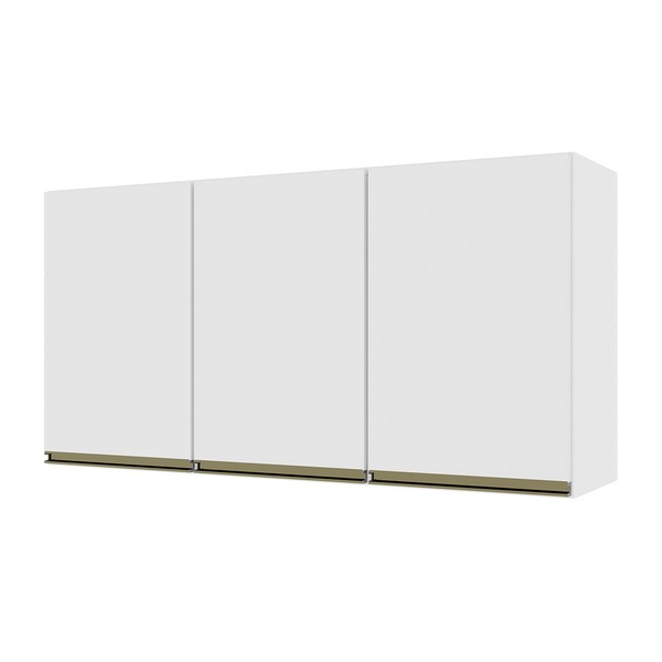Armário Aéreo Cozinha 120 Cm 3 Portas 6123.23 Branco - Indékes