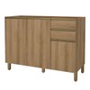 Balcão de Cozinha para Pia 120 Cm 3 Portas 2 Gavetas Castani 6123.3 - Indékes