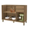 Balcão de Cozinha para Pia 120 Cm 3 Portas 2 Gavetas Castani 6123.3 - Indékes