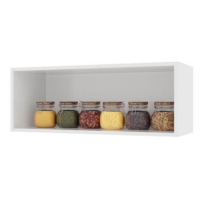 Armário Aéreo Cozinha 80 Cm 1 Porta Basculante 6123.4 Branco - Indékes