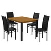 Mesa de Jantar 4 Lugares Monaco Tokio Preto/Nature - Art Panta