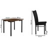 Mesa de Jantar 4 Lugares Tokio Preto/Freijo - Art Panta
