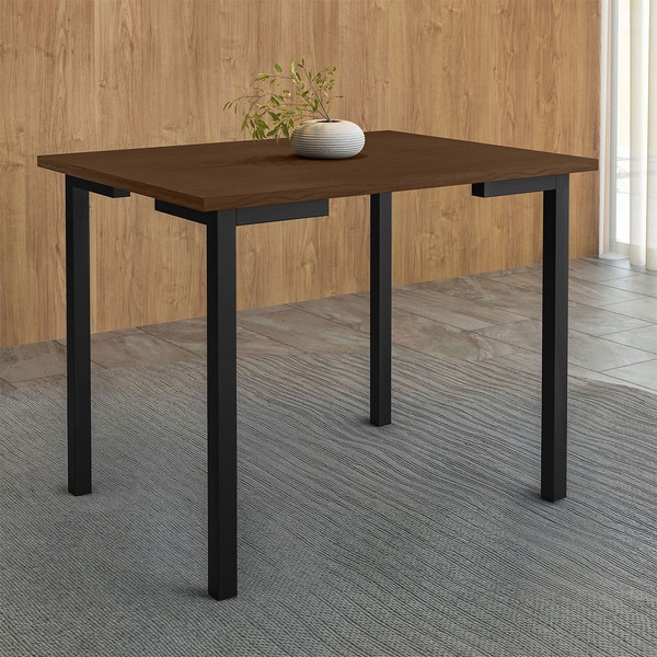 Mesa de Madeira Compact 109 Cm Preto/Freijo - Art Panta