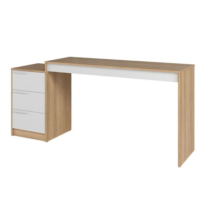 Escritório Completo 2 Portas 3 Gavetas Branco Bkd - Brv