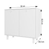 Escritório Completo 2 Portas 3 Gavetas Branco Bkd - Brv