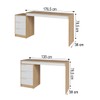 Escritório Completo 2 Portas 3 Gavetas Branco Bkd - Brv