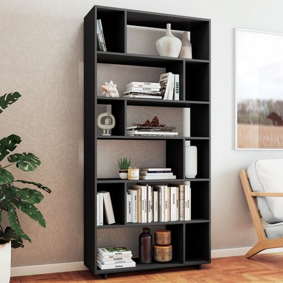 Estante para Livros 5 Prateleiras Preto Be 44 - Brv