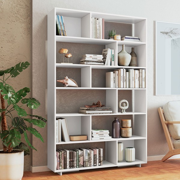 Estante para Livros 5 Prateleiras Branco Be 47 - Brv
