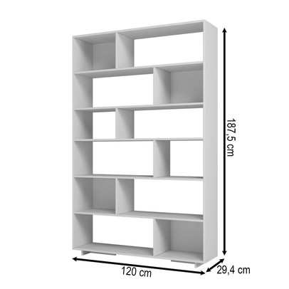 Estante para Livros 5 Prateleiras Branco Be 47 - Brv