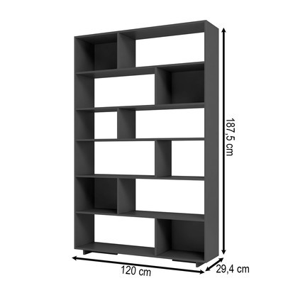 Estante para Livros 5 Prateleiras Preto Be 47 - Brv