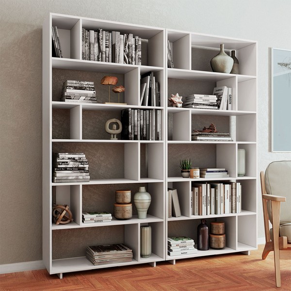 Estante para Livros 10 Prateleiras Branco Bke 260 - Brv