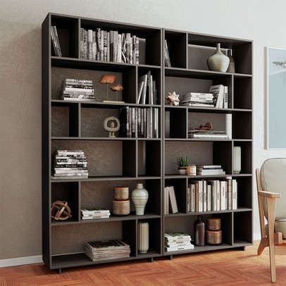 Estante para Livros 10 Prateleiras Preto Bke 261 - Brv