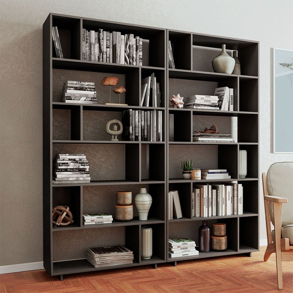 Estante para Livros 10 Prateleiras Preto Bke 261 - Brv