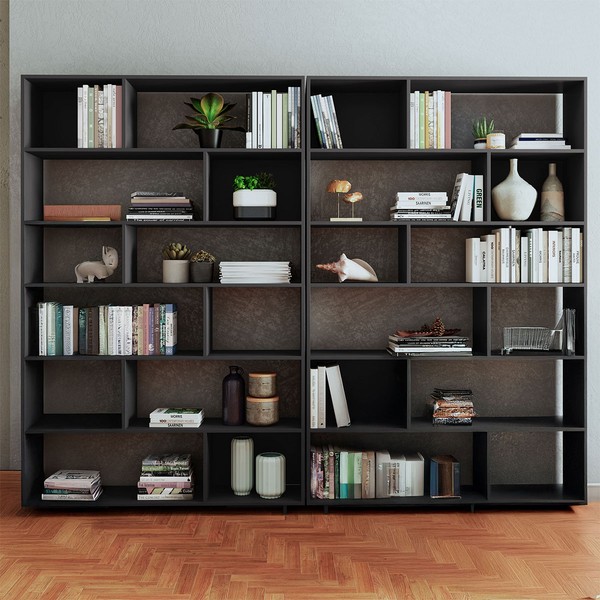 Estante para Livros 10 Prateleiras Preto Bke 26 - Brv