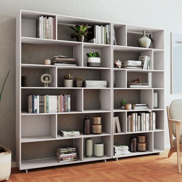 Estante para Livros 10 Prateleiras Branco Bke - Brv