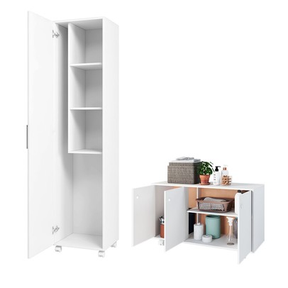 Lavanderia Completa 4 Portas 4 Prateleiras Branco Bks 41 - Brv