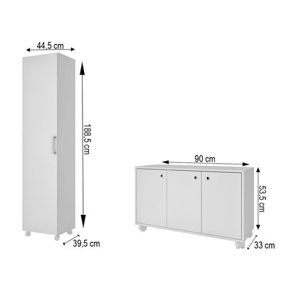 Lavanderia Completa 4 Portas 4 Prateleiras Branco Bks 41 - Brv